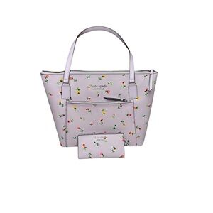Kate Spade Floral Tote Bag - lavender comes with matching wallet